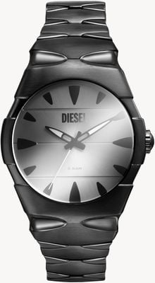 Diesel Men's D-SRUPTOR (42mm) Silver Dial / Black Stainless Steel Bracelet DZ2213