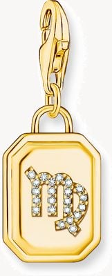 Thomas Sabo Gold-Plated Charm Pendant Zodiac Sign Virgo With Zirconia 2161-414-39
