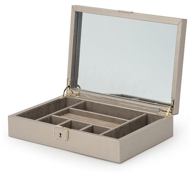 WOLF 213278 Palermo Pewter Medium Flat Jewellery Box