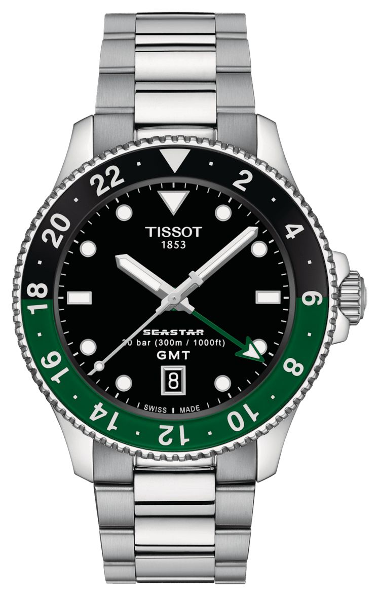Tissot T1208521105100 Seastar 1000 Quartz GMT (40mm) Black Watch