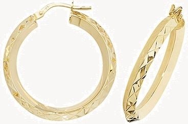 Treasure House 9k Yellow Gold Hinged Hoop Earrings 20 mm ER1018-20