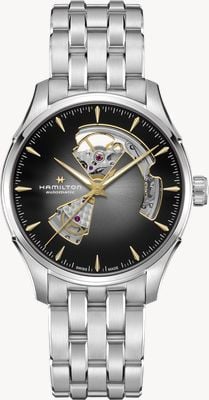 Hamilton Jazzmaster Open-Heart Automatic (40mm) Grey Gradient Dial / Stainless Steel Bracelet H32675181