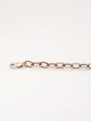 9k White & Rose Gold Hand Made Bracelet JM8963 KB