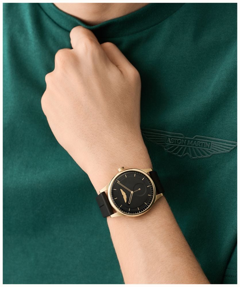Aston Martin SLS Icon Small-Seconds Quartz (40mm) Black Dial / Black Silicone Strap MTIL1F601 - alternate view 4
