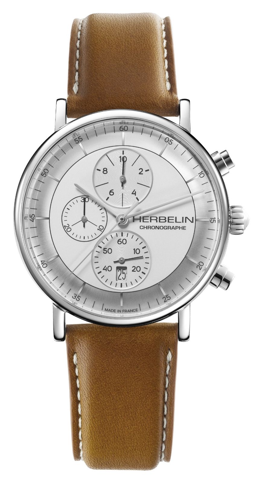 Herbelin 35647AP12GD Inspiration Men's Brown Leather Strap Watch