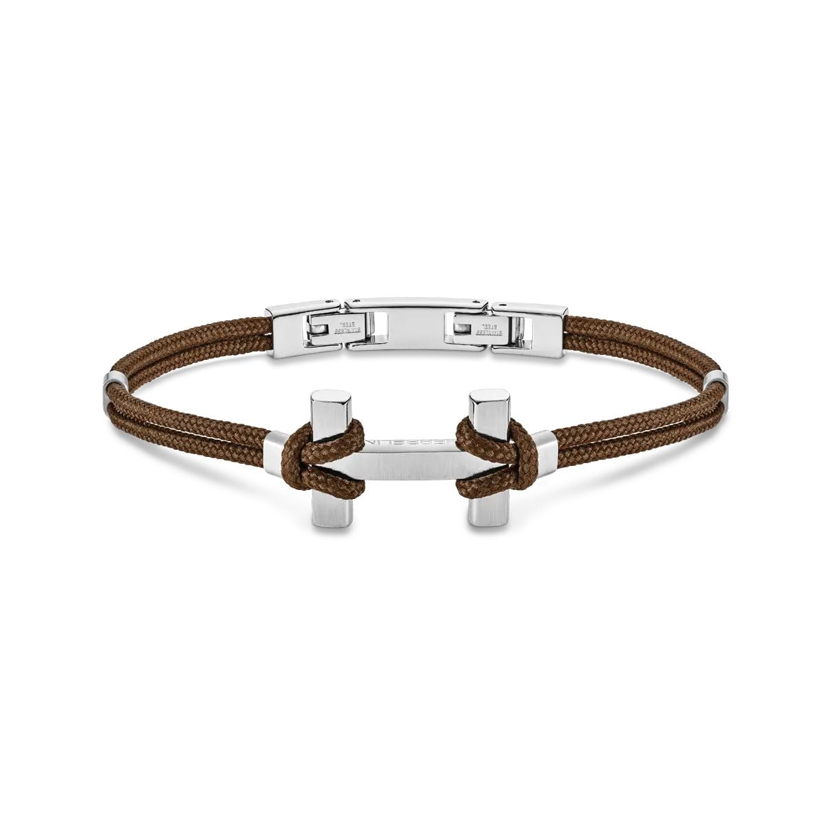 Herbelin BH24ABBC Amarrage Bracelet - Light Brown Nylon And Jewellery