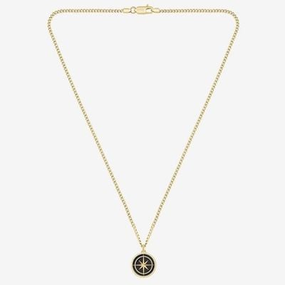 BOSS Jewellery North Gold Tone Compass Pendant Necklace 1580842