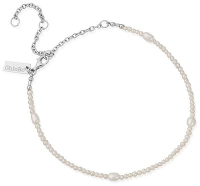 ChloBo Tale of Tide Anklet Pearl Sterling Silver SANTPRP