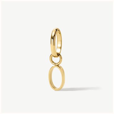 D.LOUISE Gold Tone Mini Number Charm - 0 CH-19-00