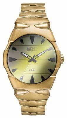 Diesel Men's D-SRUPTOR (42mm) White Dial / Gold-Tone Stainless Steel Bracelet DZ2214