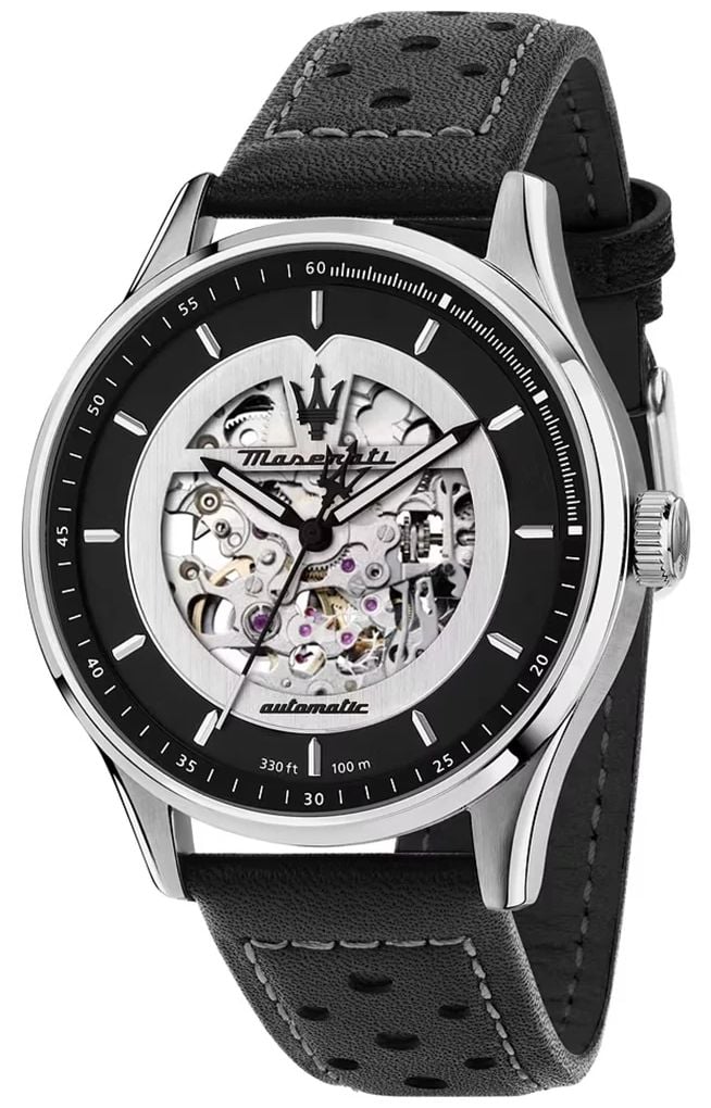 Maserati R8821124004 SORPASSO 42MM Automatic Leather Strap Watch