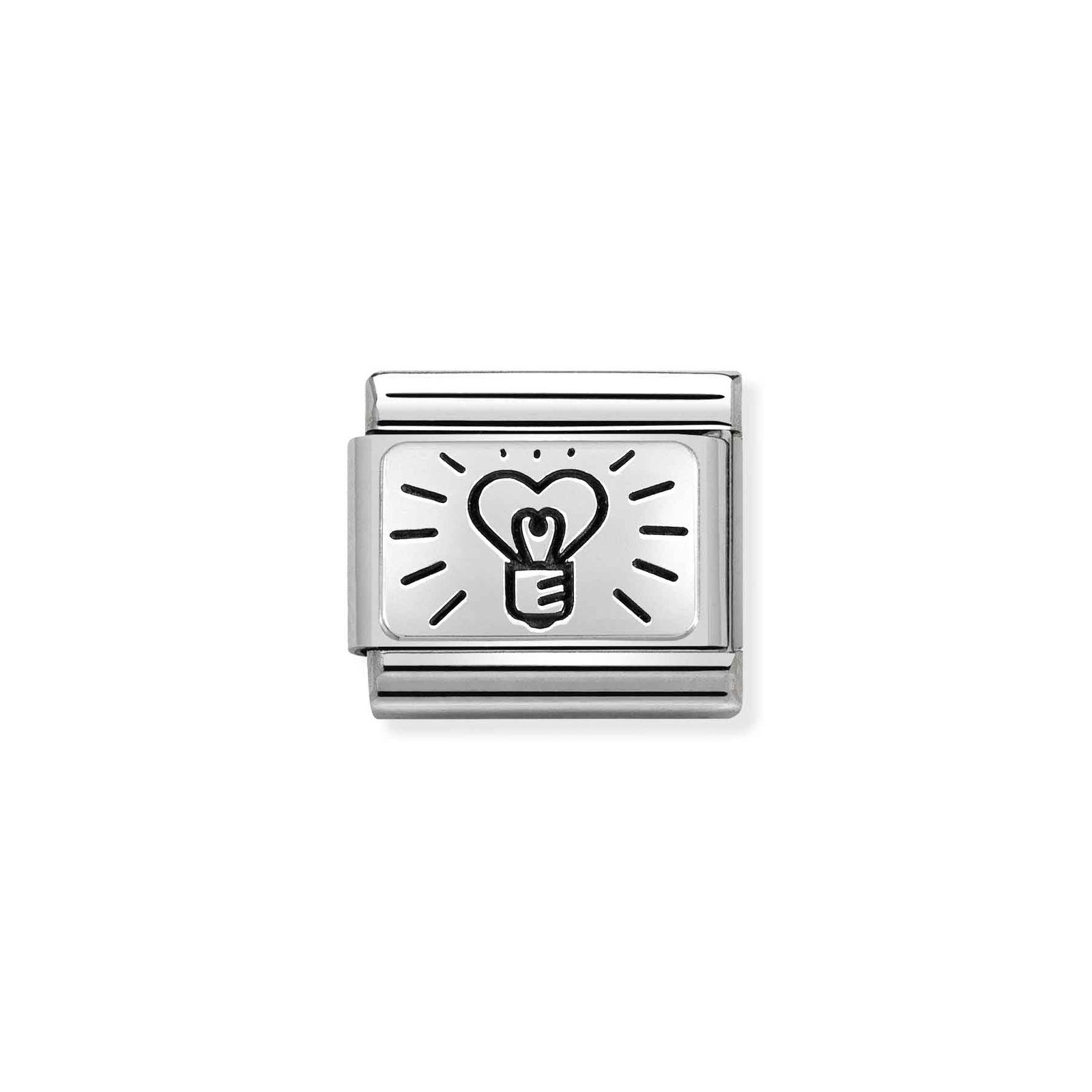 Nomination 330109/60 Classic Light Bulb With Heart Charm In Jewellery