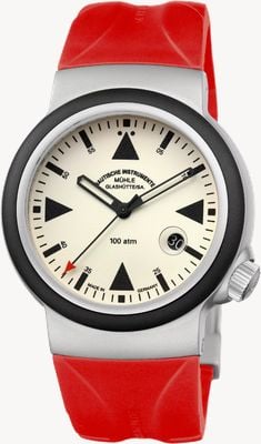 Mühle Glashütte S.A.R. Rescue-Timer Lumen Red Rubber Band Cream Dial M1-41-08-KB-VIII