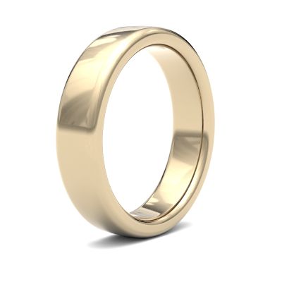 James Moore Wedding Rings | 9ct Yellow Gold | 5mm | Heavy | Soft Court | AG_5LHS-9Y