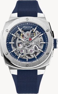 Alpina Alpiner Extreme Skeleton Automatic (39mm) Blue Silver Skeleton Dial / Blue Rubber Strap AL-520NSKT3AE6