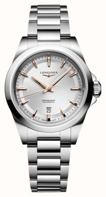 LONGINES Conquest Automatic (30mm) Silver Sunray Dial / Stainless Steel Bracelet L33204726