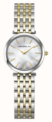 Herbelin Epsilon Quartz (28mm) Mother-of-Pearl Dial / Two-Tone Stainless Steel Bracelet 17116BT19