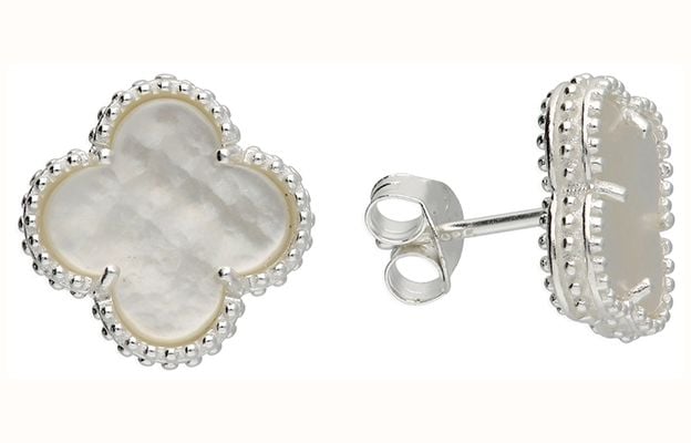 James Moore CME Sterling Silver Mother of Peal Class Earings H6403/M