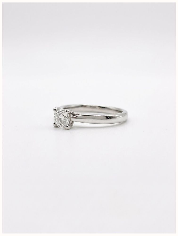 0.30ct Round Brilliant Natural Diamond Platinum Solitaire Ring FCD28346 - alternate view 2