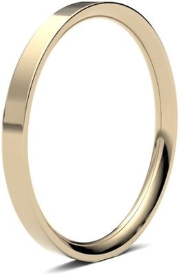 James Moore Wedding Rings | 9ct Yellow Gold | 2mm | Medium | Flat Court | AG_2LME-9Y