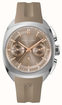 Favre Leuba Chief Chronograph Automatic (41mm) Dune Sunray Dial / Dune Rubber Strap 00.20101.113.08.308