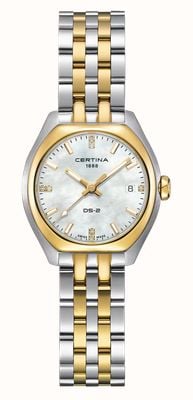 Certina DS-2 Lady Quartz (27.8mm) Mother-of-Pearl Dial / Two-Tone Stainless Steel Bracelet C0492102211600