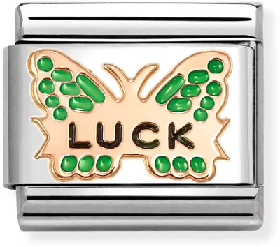 Nomination Classic Luck Butterfly 9ct Rose Gold Charm 430202/48