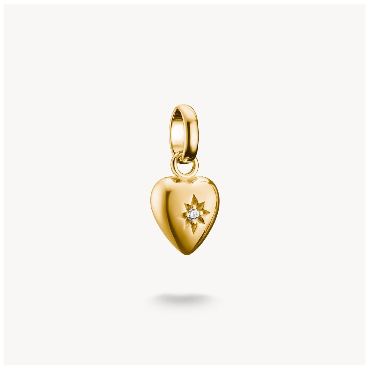 Thomas Sabo CC1234-414-14 Gold-Plated Heart with White Stone Jewellery