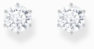 Thomas Sabo Women's Sterling Silver White Zirconia Stud Earrings H2300-051-14