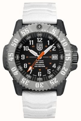 Luminox MIL-SPEC 3350 Series (46mm) Black Dial / White Rubber and Black Webing Strap Set XL.3359.SET