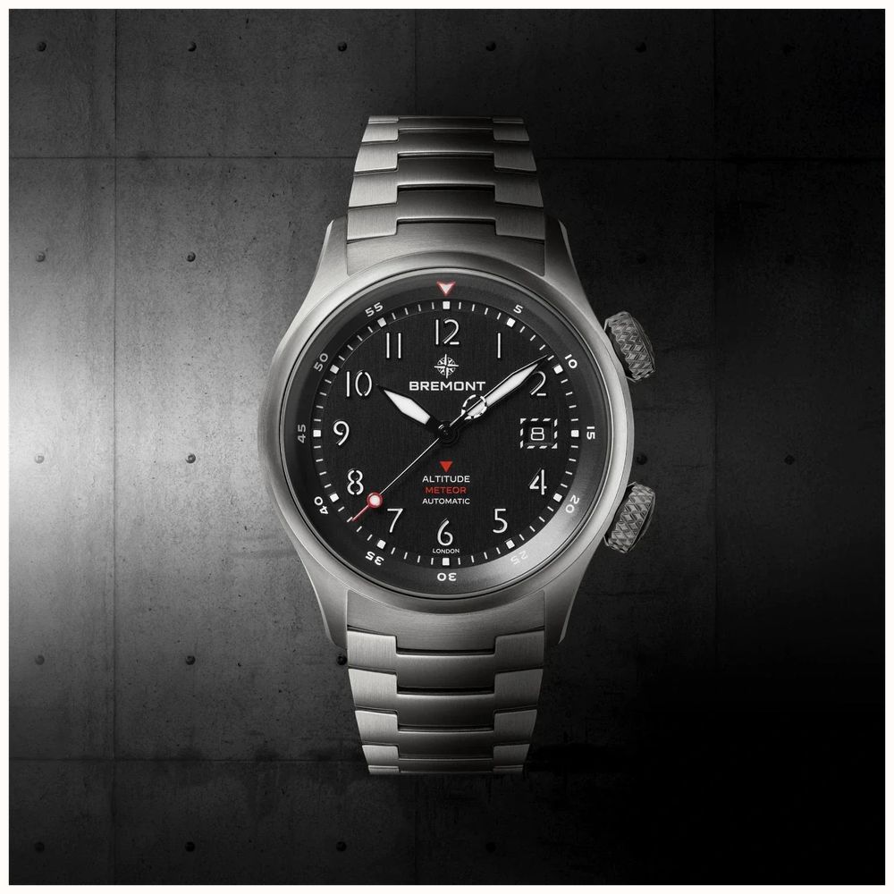 Bremont Altitude MB Meteor Automatic (42mm) Brushed Black Galvanic Metal Dial / Titanium Bracelet ALT42-MT-TI-BKBK-B - alternate view 9
