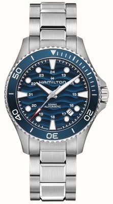 Hamilton Khaki Navy Scuba Automatic (40mm) Blue Wave Dial / Stainless Steel Bracelet H82425140