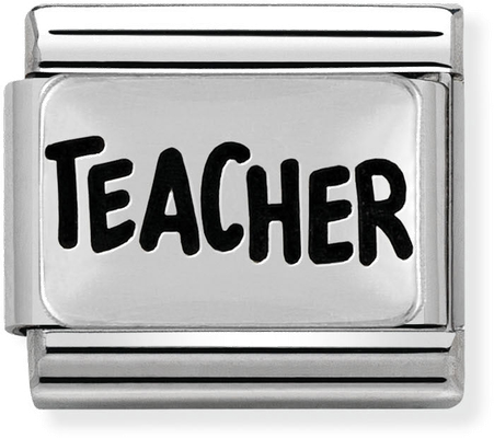 Nomination Classic Teacher Oxidised Sterling Silver & Steel Charm 330102/39