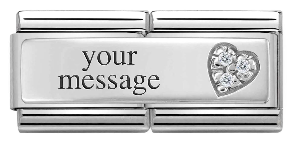 Nomination 330731/09 Classic Heart Sterling Silver & Steel Jewellery