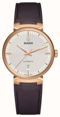 RADO Florence Automatic (39mm) Embossed White Dial / Brown Leather Strap R48905015