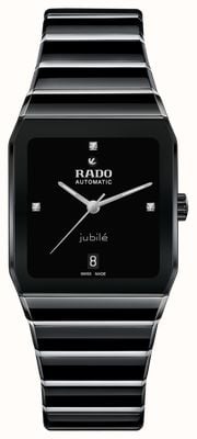 RADO Integral L Men s Black Rose Gold PVD Plated Bracelet Diamond Black Dial R20207712 First Class Watches