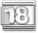 Nomination Classic Oxidised SYMBOLS '18' Charm 330101/56