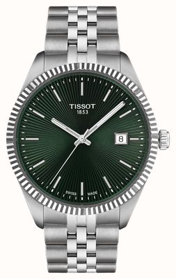 Tissot Ballade Quartz (40mm) Deep Green Guilloché Dial / Stainless Steel Bracelet T1564101109100