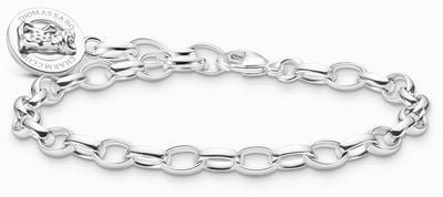 Thomas Sabo x HARIBO Goldbear Logo Sterling Silver Charm Bracelet 15cm X0291-001-21-L15