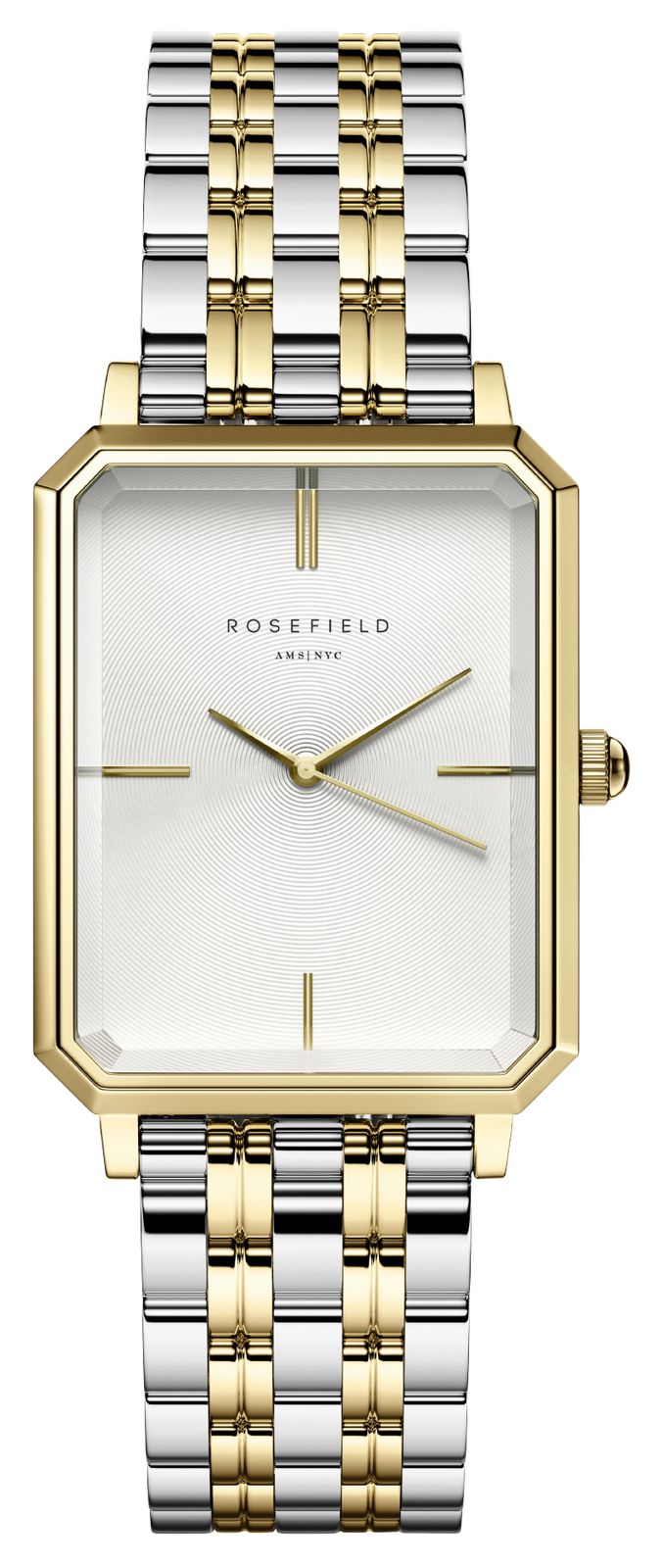 Rosefield OWSSSG-O48 Octagon (23mm) White Dial / Two-Tone Watch
