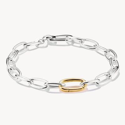Thomas Sabo Charm Bracelet Bicolour With Connect Link Silver C1204-413-7-L19
