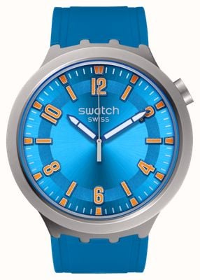 Swatch BLUE IN THE WORKS (47mm) Blue Dial / Blue Rubber Strap SB07S115