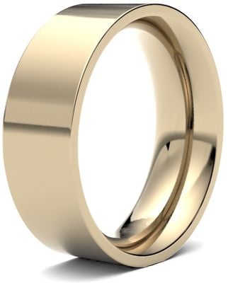 James Moore Wedding Rings | 9ct Yellow Gold | 7mm | Heavy | Flat Court | AG_7LHE-9Y