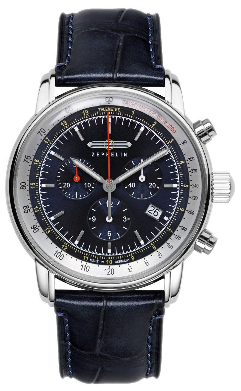 Zeppelin 8888-3 LZ 14 Marine Quartz Chronograph (42mm) Dark Watch