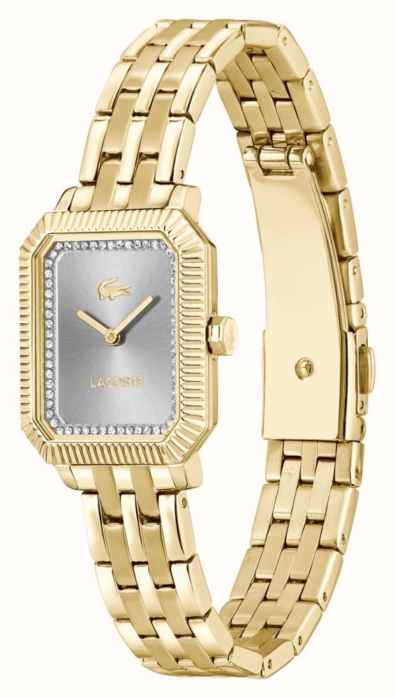Lacoste Parisienne Quartz (22.8x27mm) Grey Sunray Dial / Gold PVD Stainless Steel Bracelet 2001441 - alternate view 2