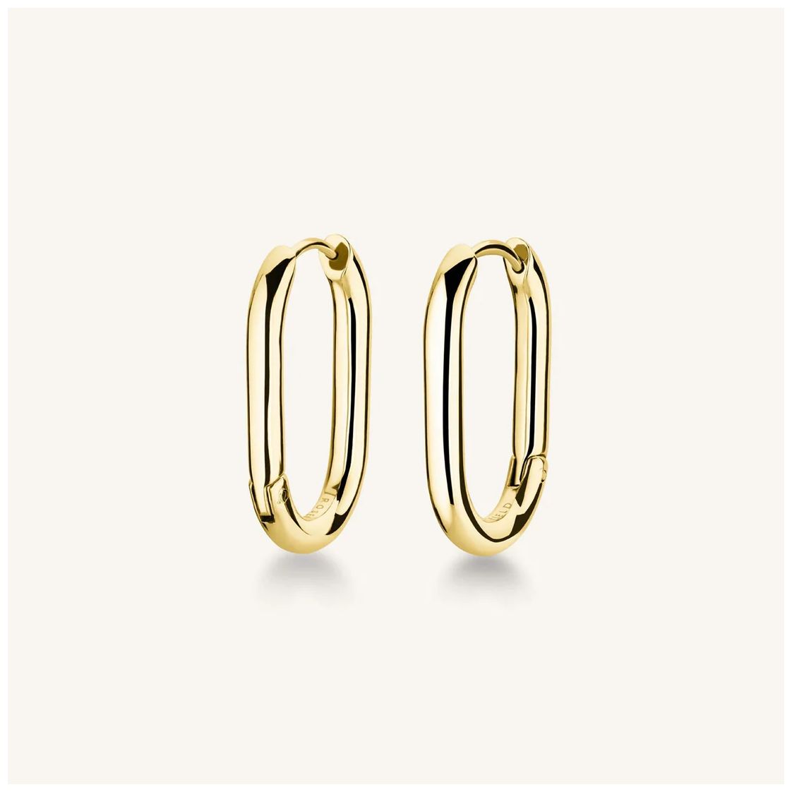 Rosefield Jewellery eelJEOLG-J567 Large oval Gold Plated