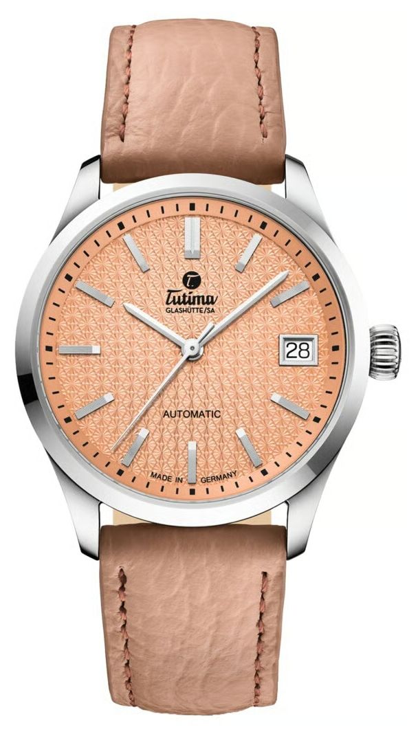 Tutima GlashÃ¼tte 6705-03 Sky Automatic (34mm) Peach Fuzz Watch