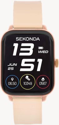 Sekonda Motion Go Smartwatch (37mm) Digital Display / Beige Silicone Strap 30290