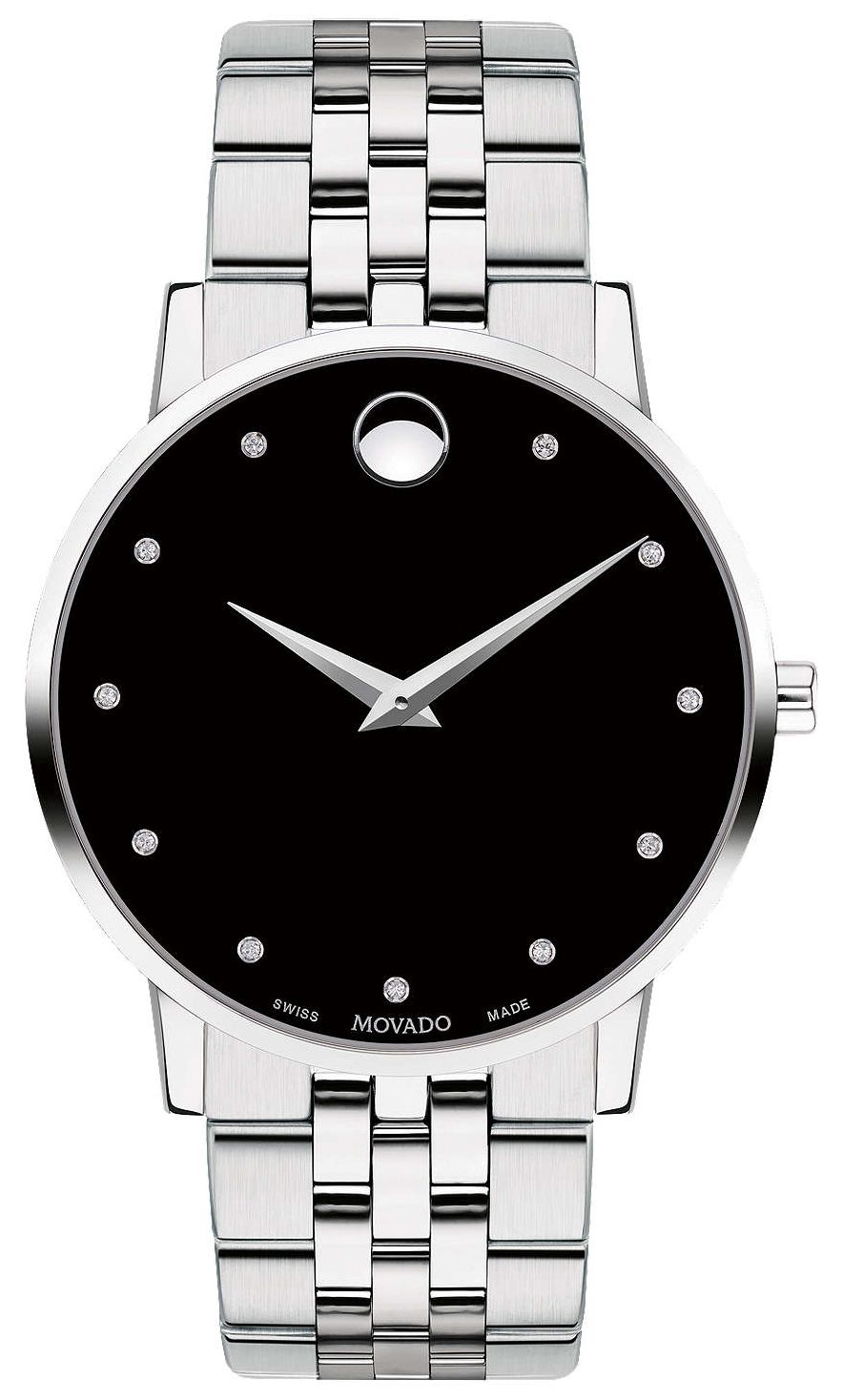 Movado 0607201 Men’s Museum Diamond Set Dial Stainless Steel Watch