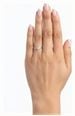 Baguette And Emerald Natural Diamond 18ct White Gold Trilogy Ring JM3150 - alternate view 4
